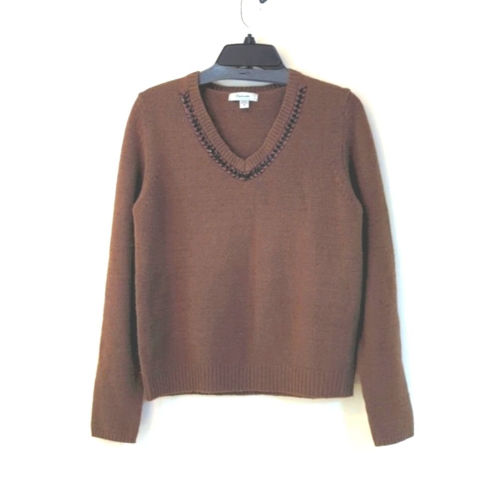 Faconnable Sequined V Neck Sweater